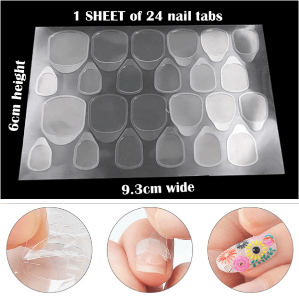 Double Sided Press On Nail Adhesive Glue Tabs Removable - Supreme Nails